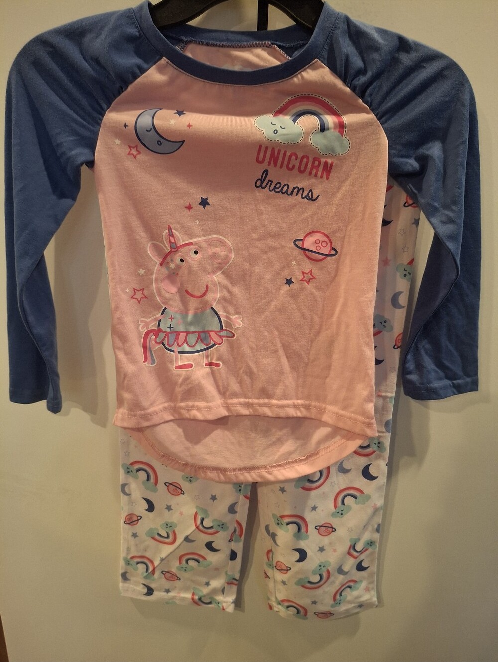 Peppa Pig- Unicorn Dreams Pink & Blue Pajama Set